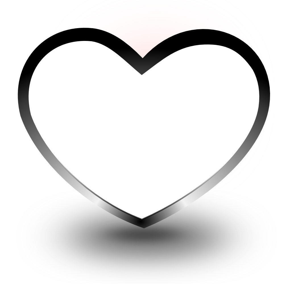 Heart Black White Line Art Valentine Xochi.info xochi.info Flowers ...