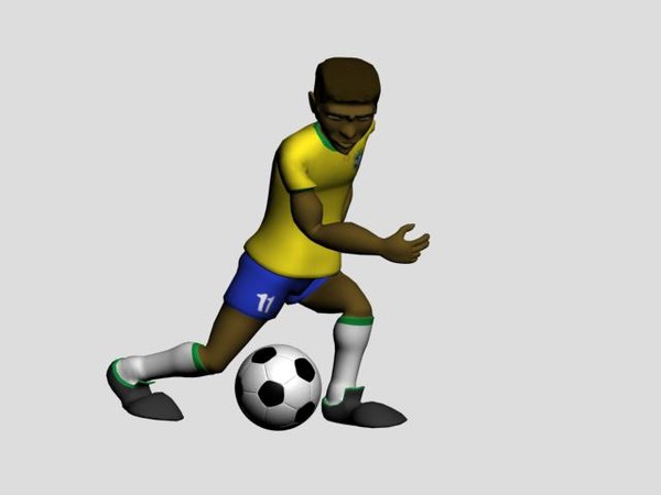 3d soccer player