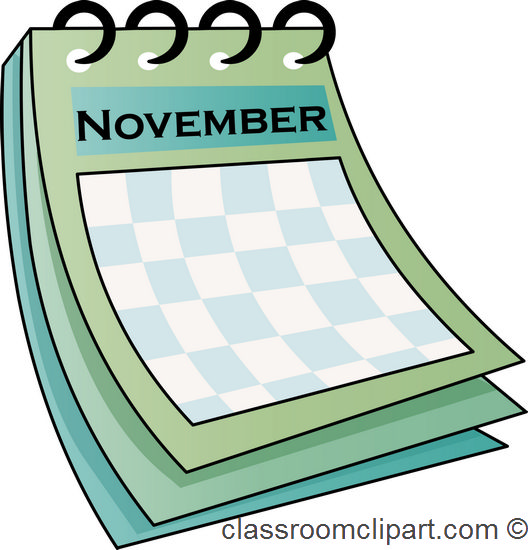 November Calendar Clipart