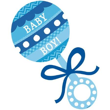 Blue Baby Boy Rattle Cutout 15in - Party Depot