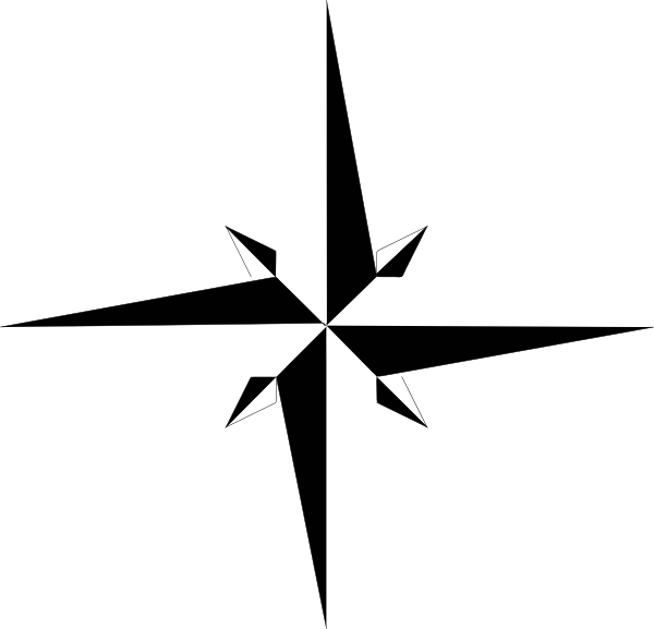 Compass outline clipart