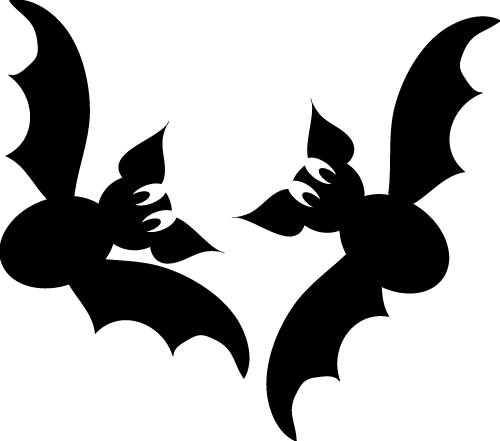 Scary Halloween Stencil - Bat Pumpkin Design