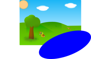 sunny-day-with-lake-just- ...