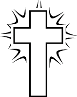 Black and White Shining Cross | Cross Clip Art - Christart.