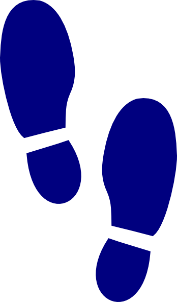 Shoe Print Blue clip art - vector clip art online, royalty free ...