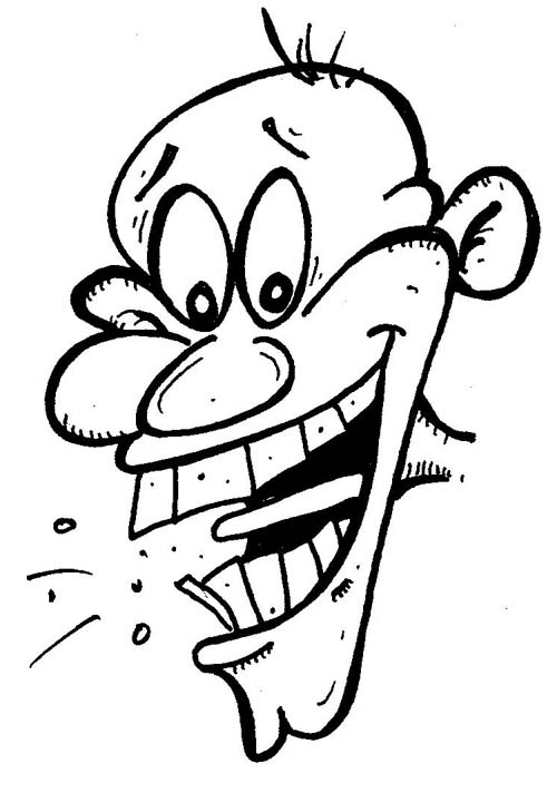 Face O' Comics: Laughing Cartoon Face