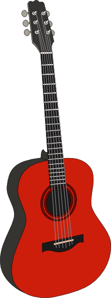 Red Guitar clip art - vector clip art online, royalty free ...