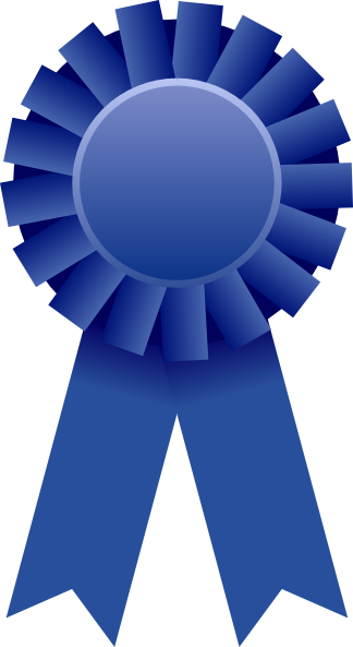 Blue Ribbon clip art - vector clip art online, royalty free ...