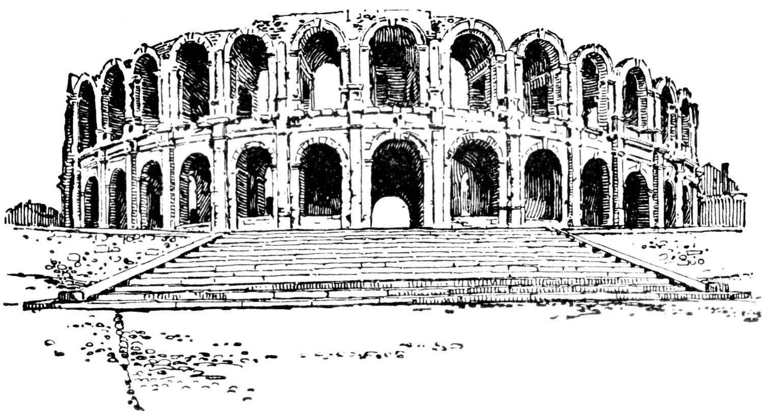 Ancient Rome type ruin that is a bit different since it has stairs in front of it