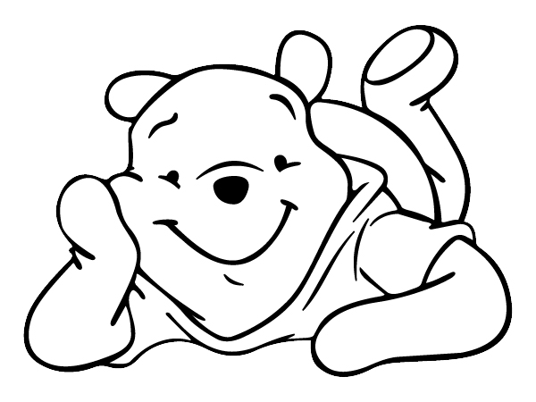 Pooh Bear Outline Cake