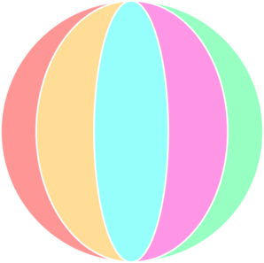 Beach ball vector clip art - Clipartix