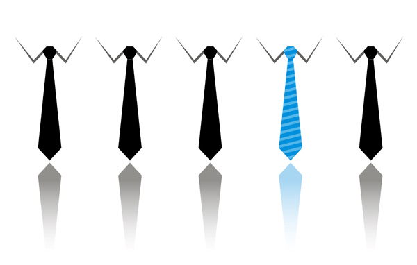 Business people and tie vector material Free Vector / 4Vector