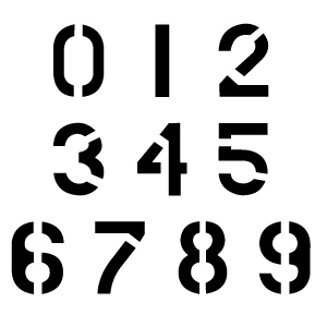 Flickriver: Photoset 'Number Stencils' by stencilease