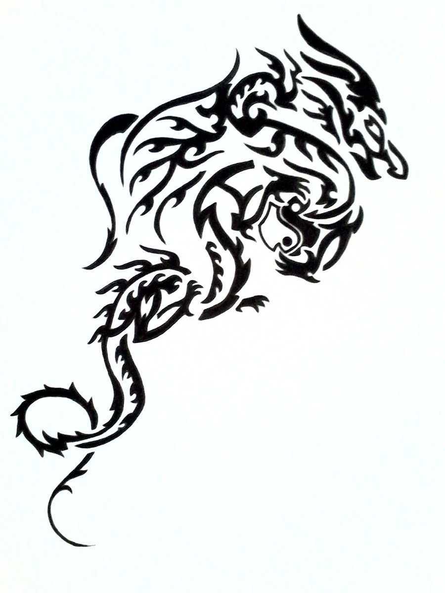 Dragon Pictures Black And White