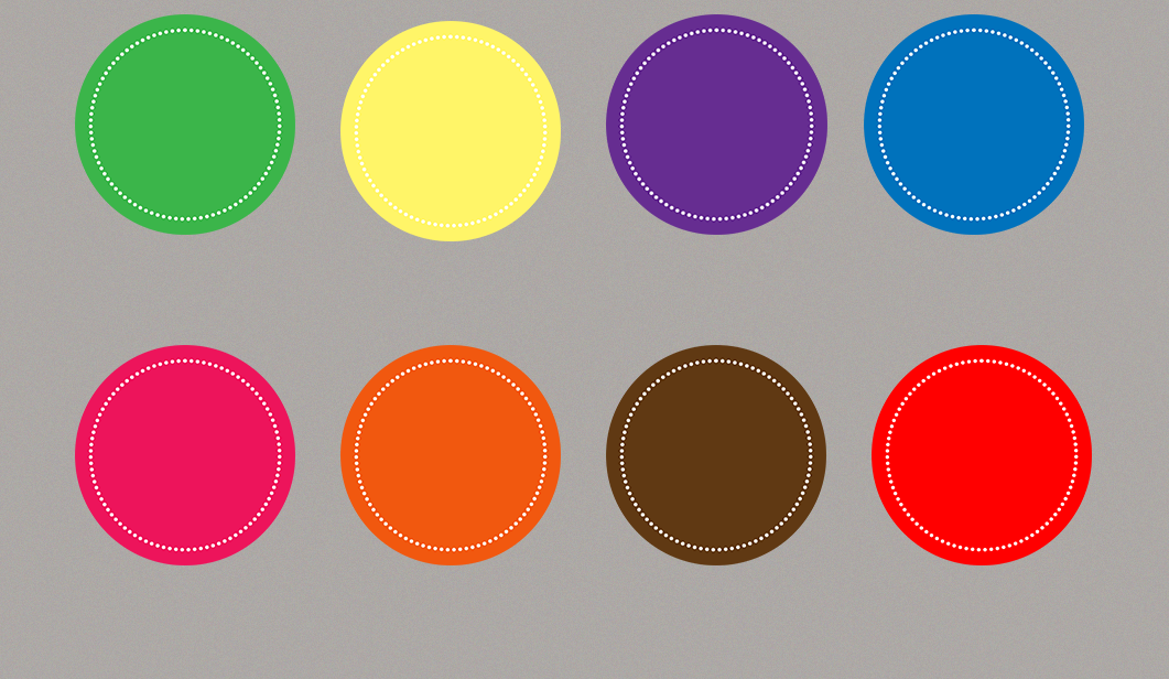 Circles with Dotted Border Inside