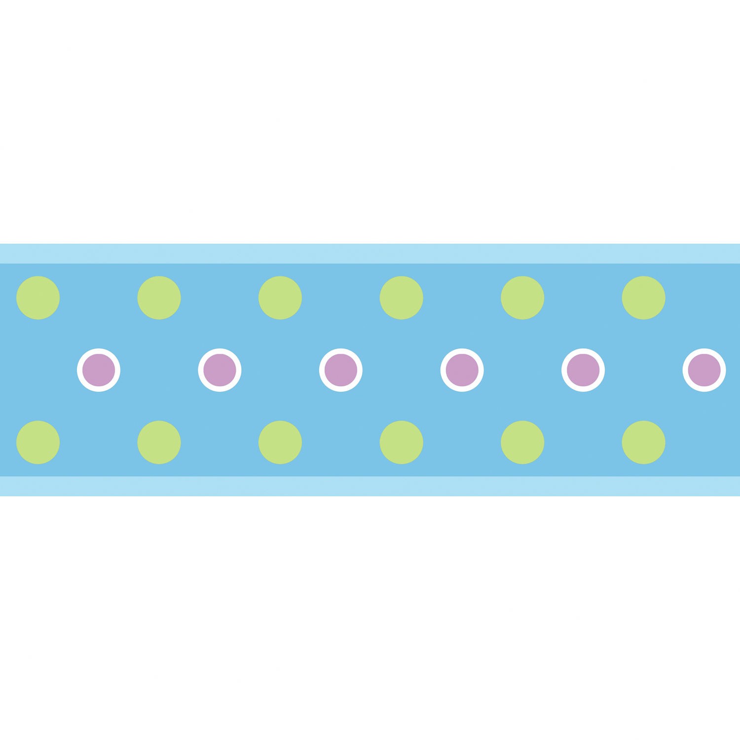 Room Mates Studio Designs Dot Wall Border in Blue - RMK1451BCS