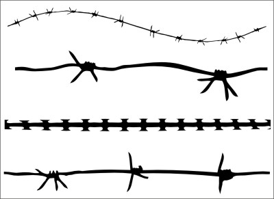 Airbrush Stencil Template Pattern Barbed Wire Decor Background ...