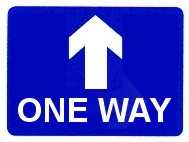 VE026 - ONE WAY sign