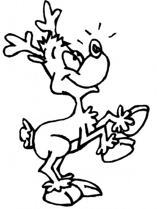 Christmas Reindeer And Friends Coloring Pages / All About Free ...