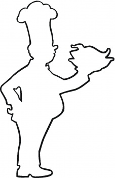 Chef Outline coloring page | Super Coloring