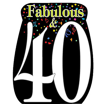 40th Birthday Standee, 40th Birthday Cardboard Standee