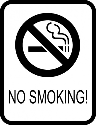No Smoking Sign clip art vector, free vector graphics