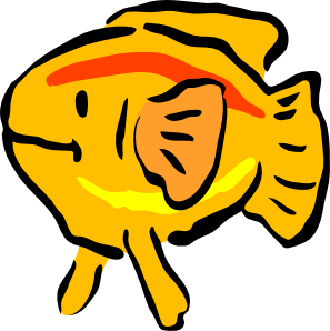 Yellow Fish clip art Free Vector