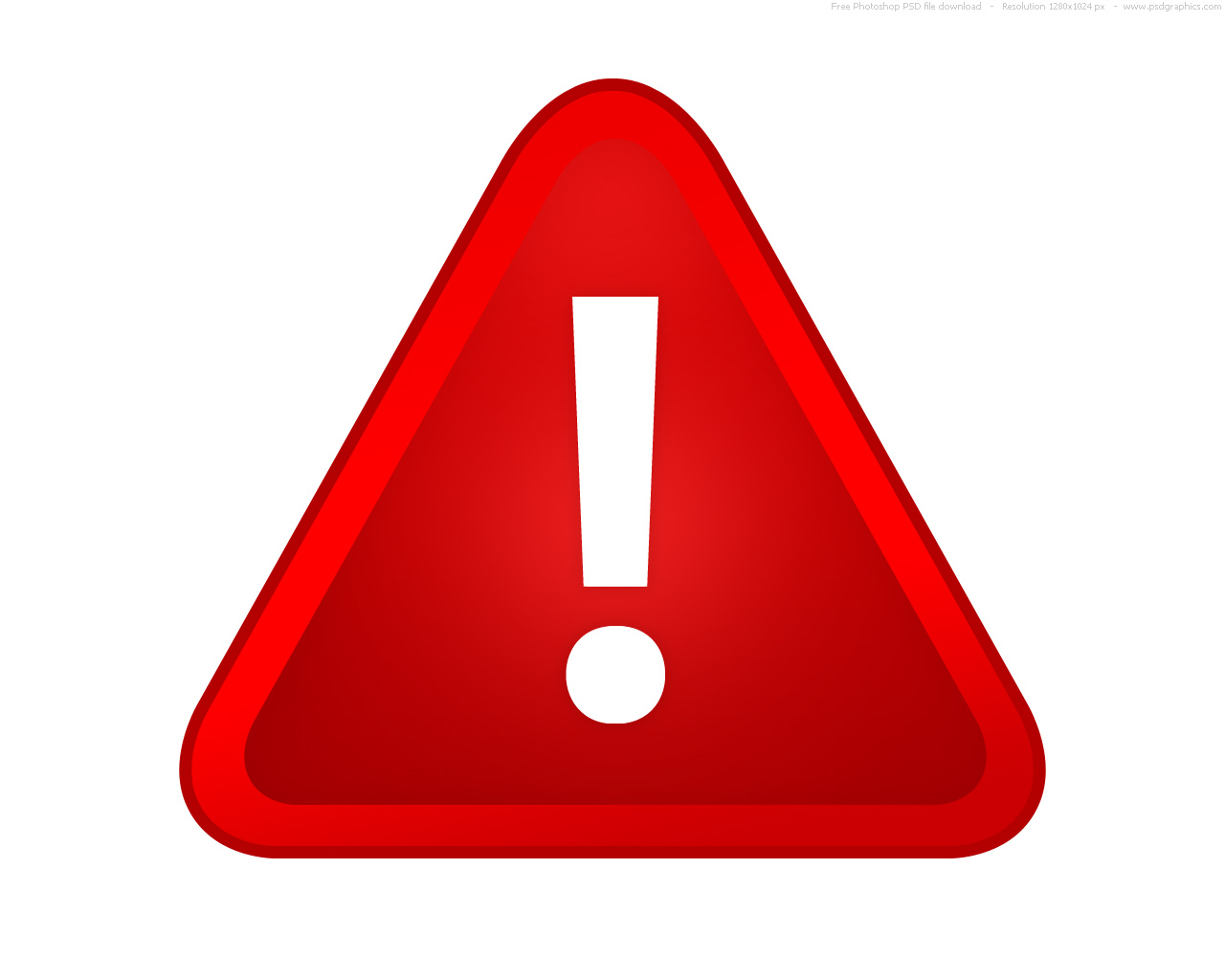 PSD red and yellow warning signs | PSDGraphics