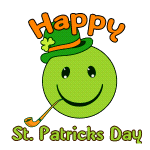 Leprechaun, Shamrock and pot of gold moving clip art animations