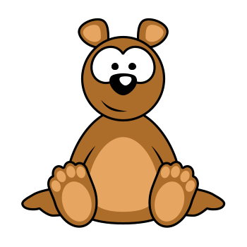 Drawing a cartoon bear