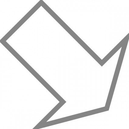 Broken Down Arrow Outline clip art Vector clip art - Free vector ...