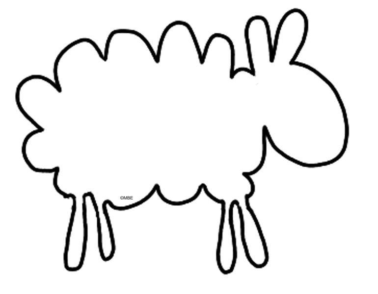 Free Easter Stencils to Print and Cut Out: Lamb