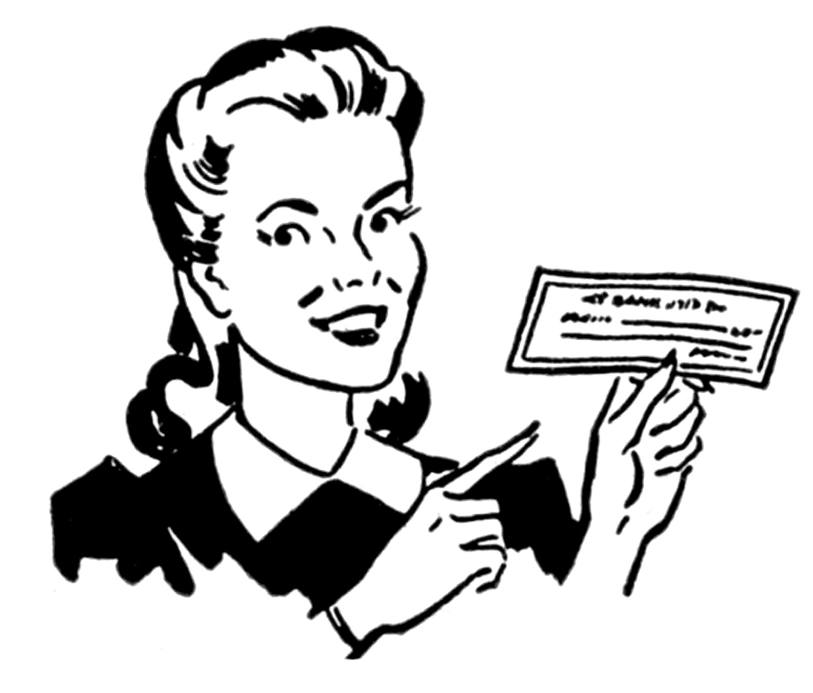 Retro Clip Art - Money Moms - Women - The Graphics Fairy