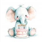 Birthday Elephant 5 Years Old