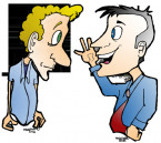 Two Men Talking Clipart
