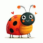 Cute Ladybug Character