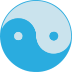 Blue Yin Yang clip art - vector clip art online, royalty free ...