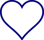 Blue Line Heart Outline clip art - vector clip art online, royalty ...
