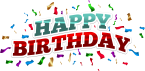 Colorful Happy Birthday PNG Clip Art Image