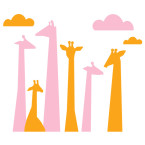 Giraffe head silhouette clipart
