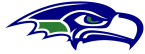 Black and white clipart seahawks logo